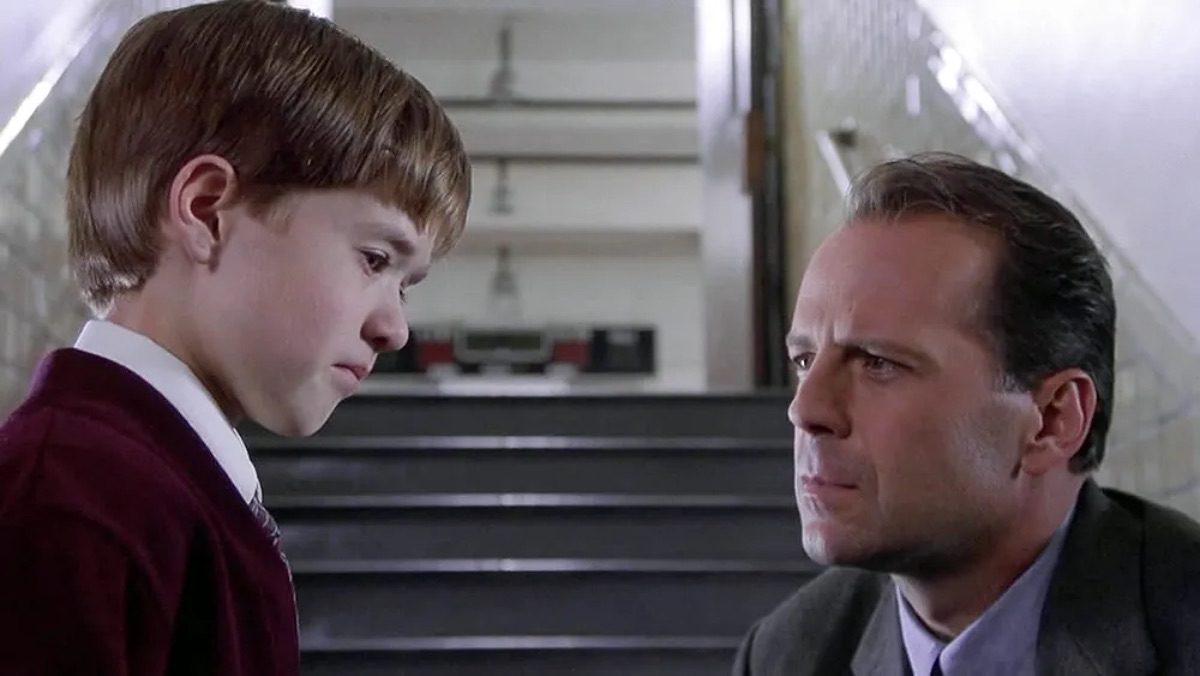 bruce willis and trevor morgan in the sixth sense by m. night shyamalan