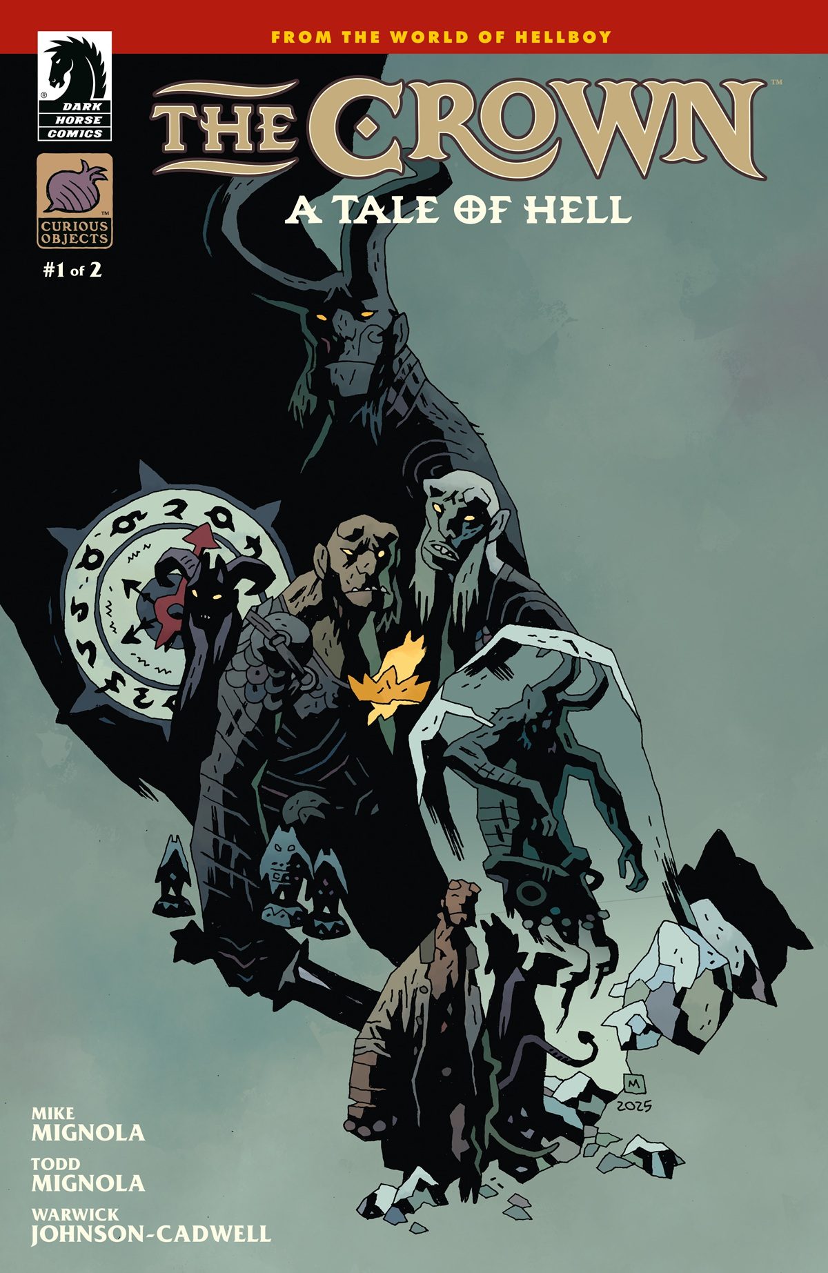 Cover art by Mike Mignola for The Crown #1 from Dark Horse Comics.